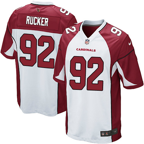 Men's Game Frostee Rucker Nike Jersey White Road - #92 NFL Arizona Cardinals